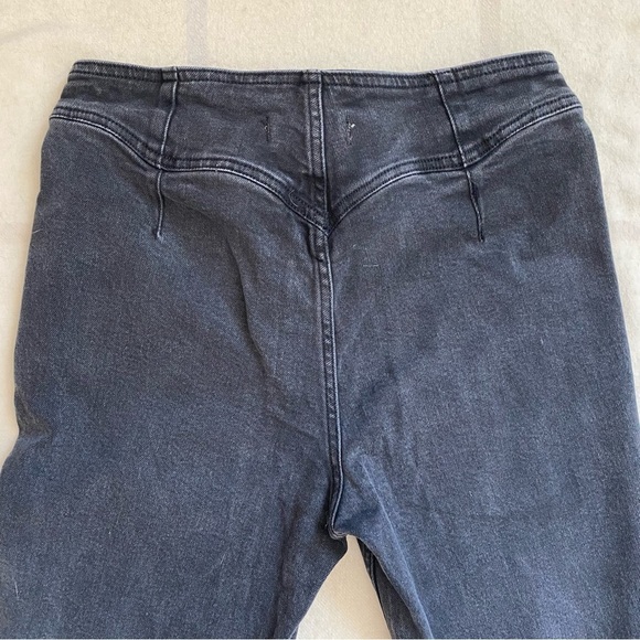 We The Free High Rise Button Fly Jeans Black Denim Women’s Size 29 - Picture 4 of 12